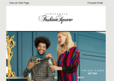 Custom email template created for fashion square